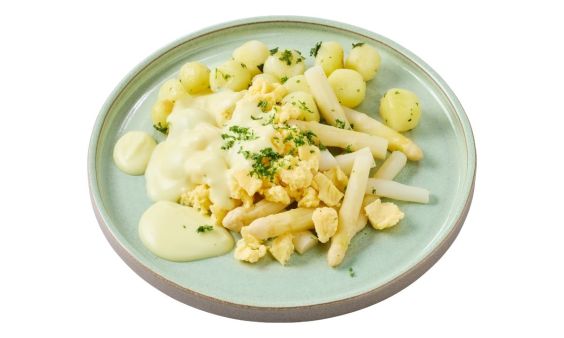 Asperges hollandaise met krieltjes